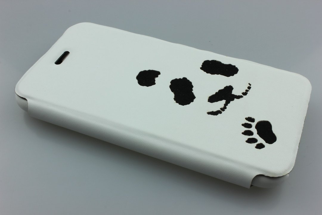 圣诞特惠活动!日本同步上市掀盖款iPhone 6/6S个性熊猫保护壳(清新简洁设计) - 手机壳/手机套 - 真皮 灰色