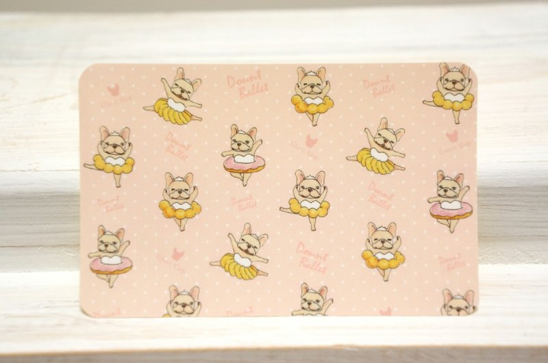 (售完)悠游卡贴纸-甜甜圈芭蕾法斗 - 贴纸 - 纸 粉红色