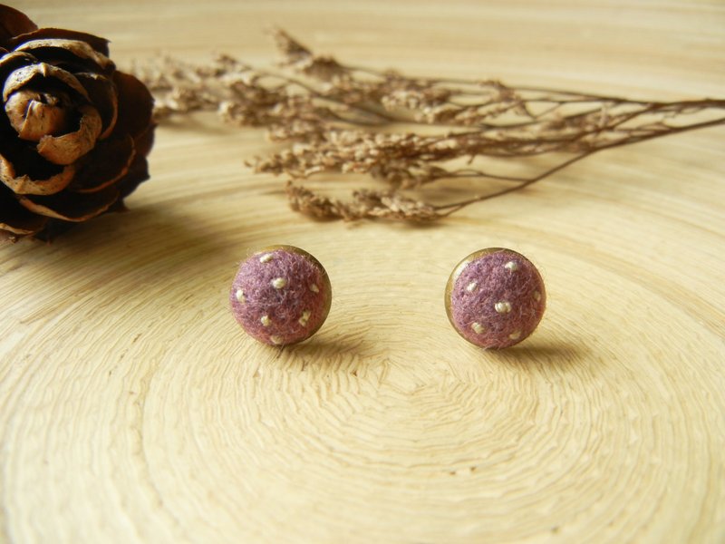 *coucoubird*点点小耳环 - 耳环/耳夹 - 羊毛 多色