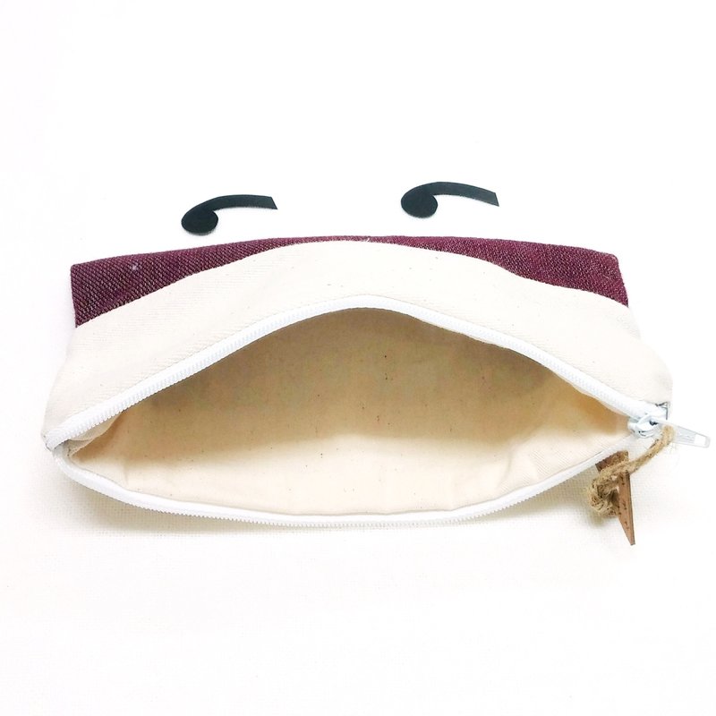 小红酒 铅笔盒 - 化妆包/杂物包 - 棉．麻 红色