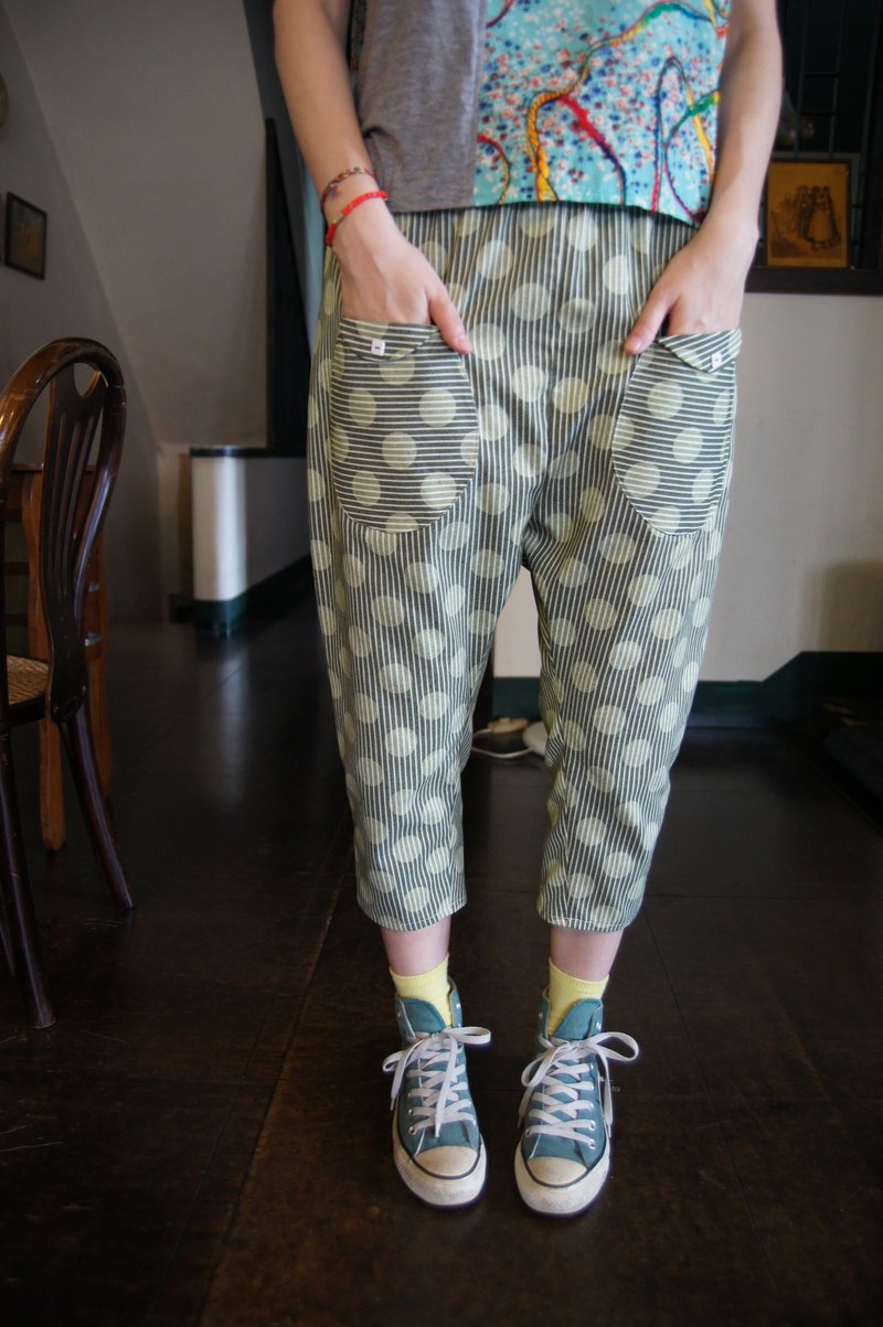 >>低裆小丑裤>>最后一件噢！ - 女装长裤 - 其他材质 绿色