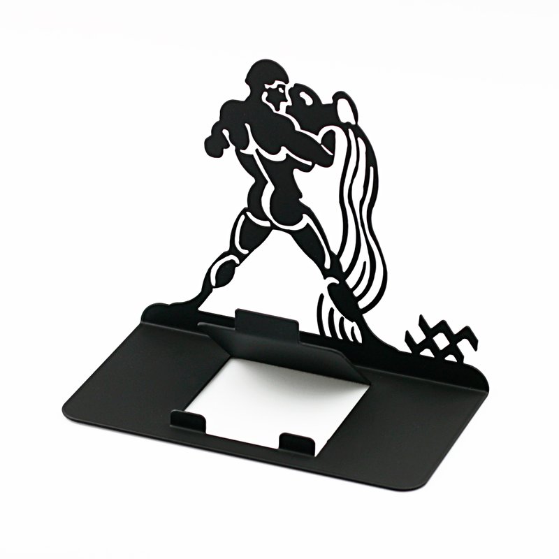 【OPUS东齐金工】星座系列手机座/男生礼物/父亲节礼物/水瓶座 - 手机座/防尘塞 - 其他金属 黑色