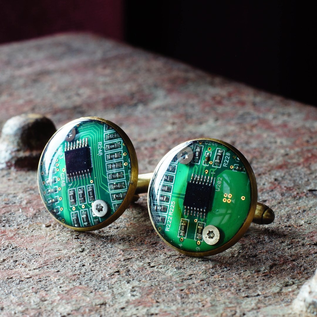 【C’est Cufflinks】Hugo系列 Cyberpunk风格袖扣Alita - 袖扣 - 其他金属 绿色