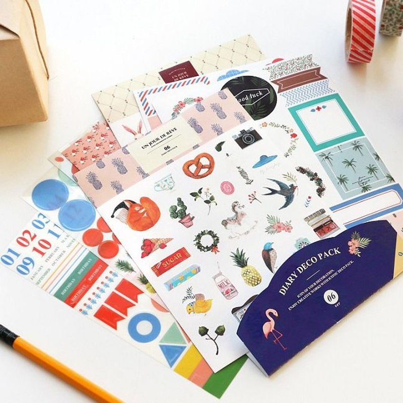 开学季-甜美时刻贴纸组(9入)Ver.6,ICO85089 - 贴纸 - 纸 多色