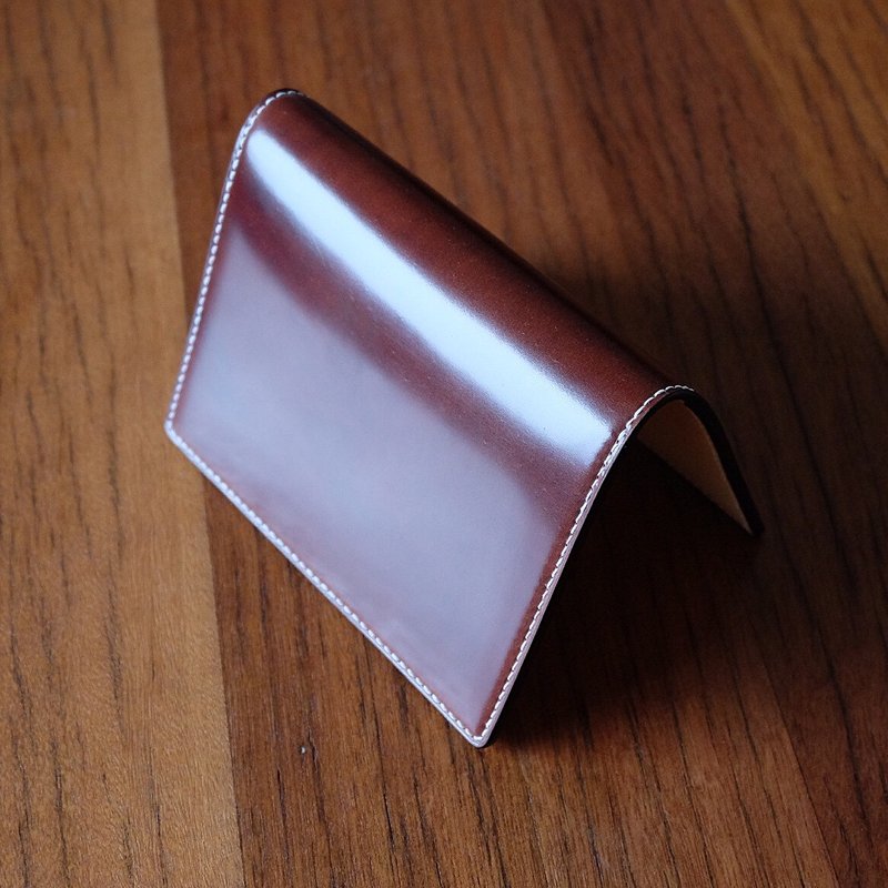 MILDY HANDS - 马臀皮护照夹 Passport Holder 01 shell cordovan - 护照夹/护照套 - 真皮 咖啡色