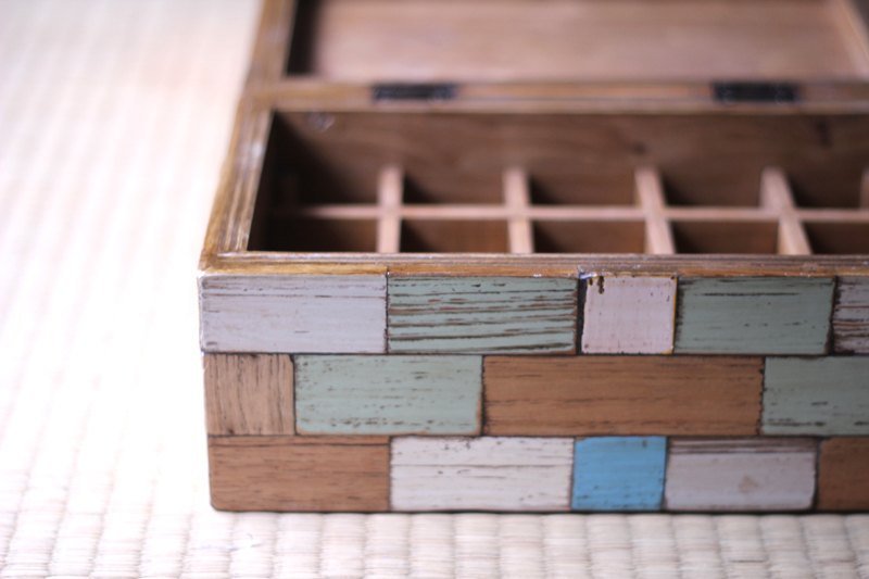 老拼贴▥万用收纳盒 - 摆饰 - 木头 卡其色