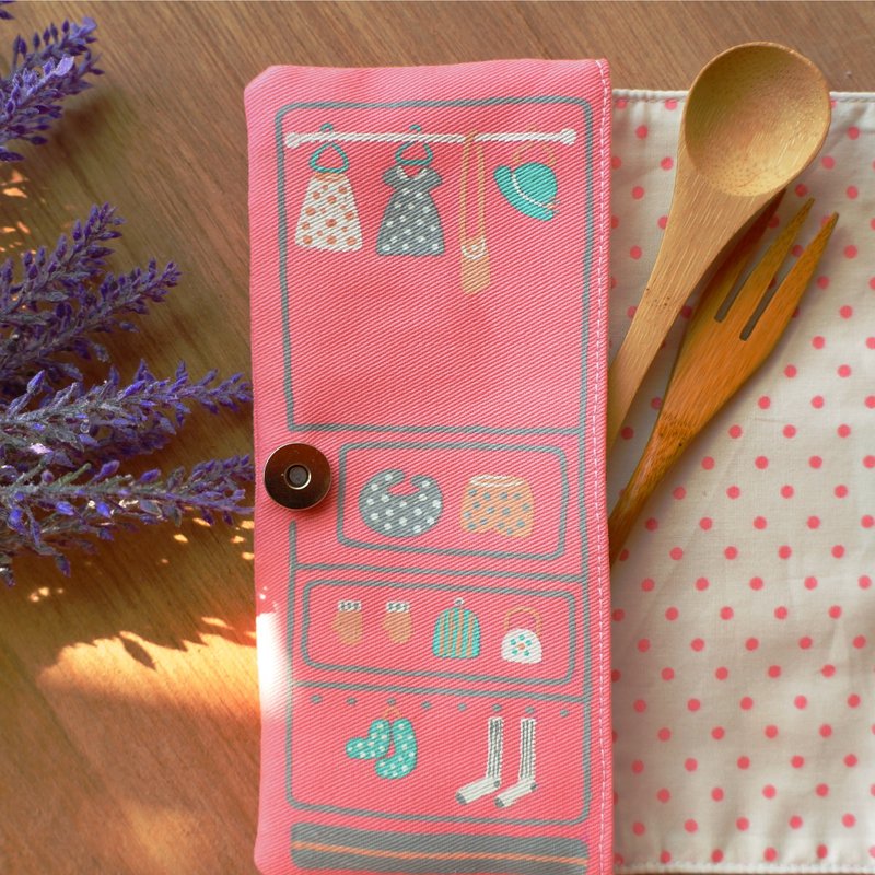 手绘小公主衣柜/笔袋/筷套 - 铅笔盒/笔袋 - 其他材质 