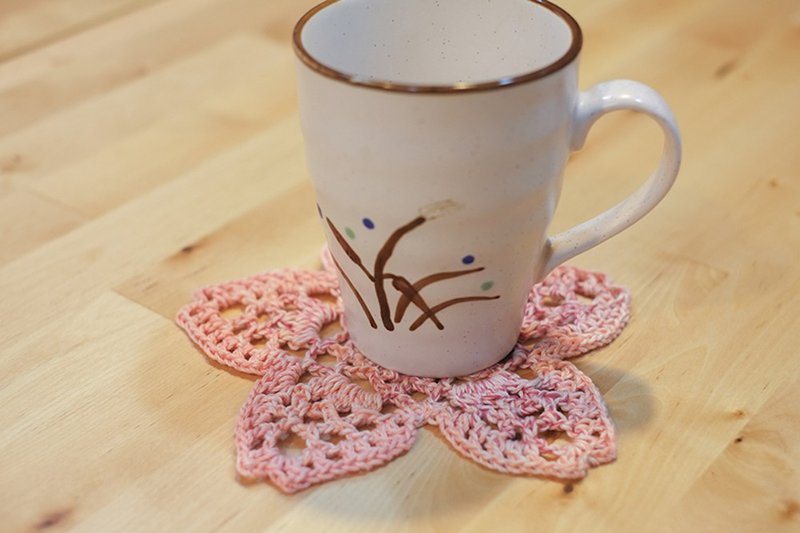 樱花杯垫 - 杯垫 - 其他材质 粉红色