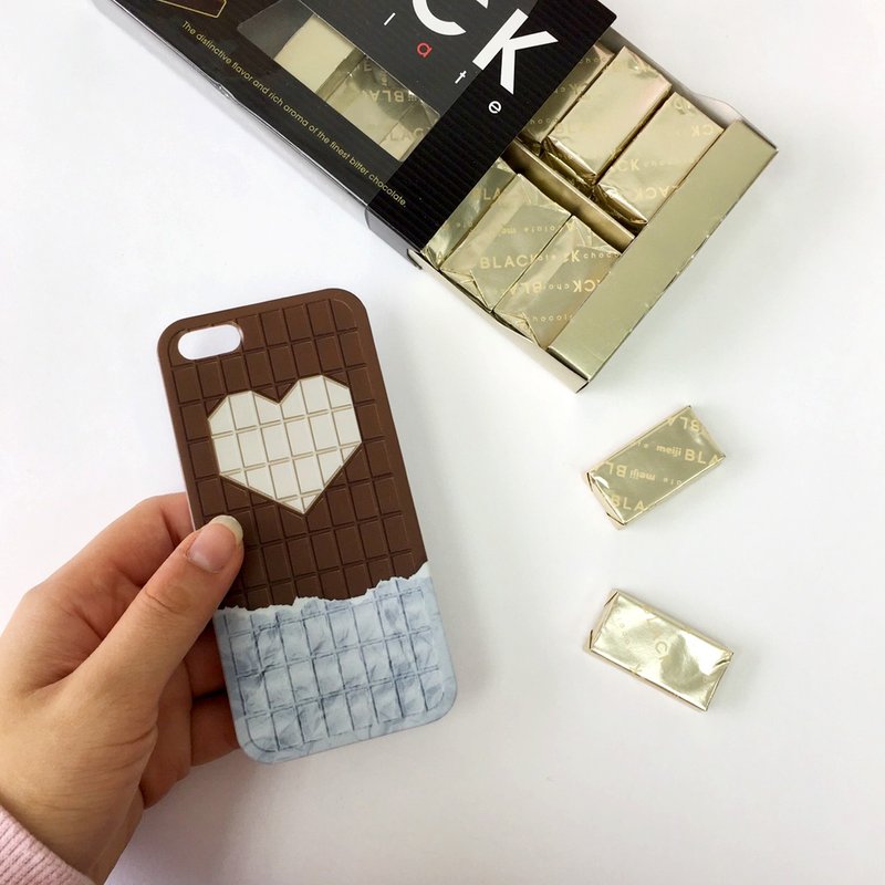 ❤ 情人系列 ❤ 香港原创设计 爱的巧克力 iPhone X,  iPhone 8,  iPhone 8 Plus, iPhone 7, iPhone 7 Plus, iphone 6/6S , iphone 6/6S PLUS, Samsung Galaxy Note 7 透明手机壳 - 手机壳/手机套 - 塑料 咖啡色