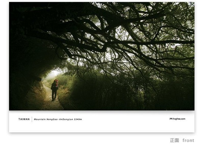 能高安东军卡片 - 穿梭在林道上 - 卡片/明信片 - 纸 