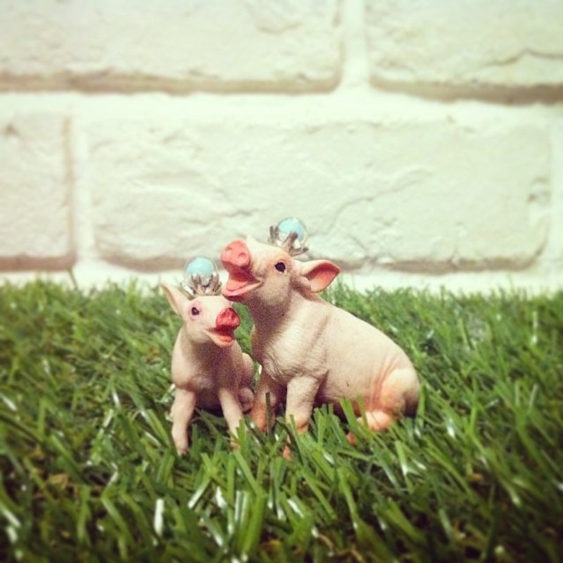 华丽的冒险 – 牧羊 粉红小猪款 （坐姿） 钥匙圈/吊饰 - 钥匙链/钥匙包 - 塑料 粉红色