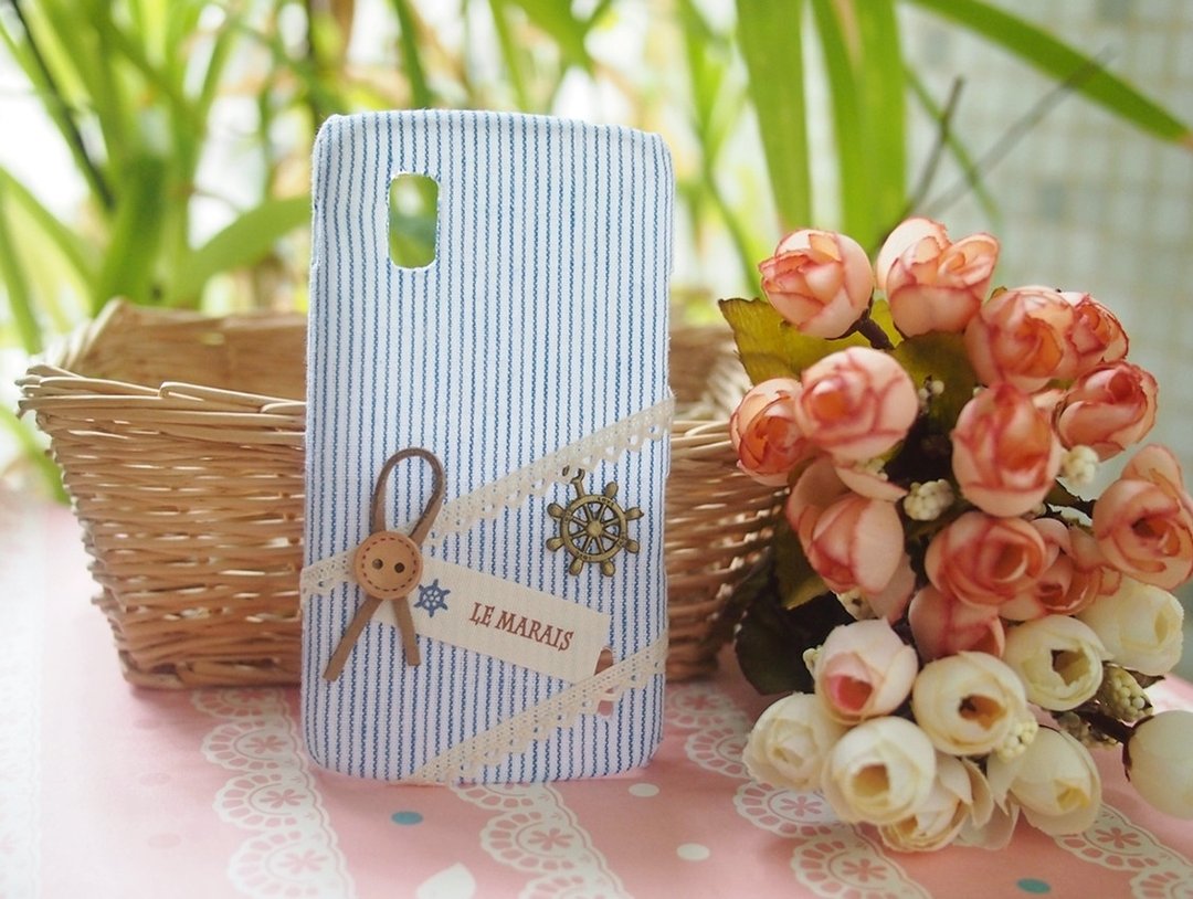 布艺 海洋风蓝白条纹手机壳 Apple iPhone 6 6 plus 5s 5 4s 4 Ipod touch 5 4 - 手机壳/手机套 - 其他材质 白色
