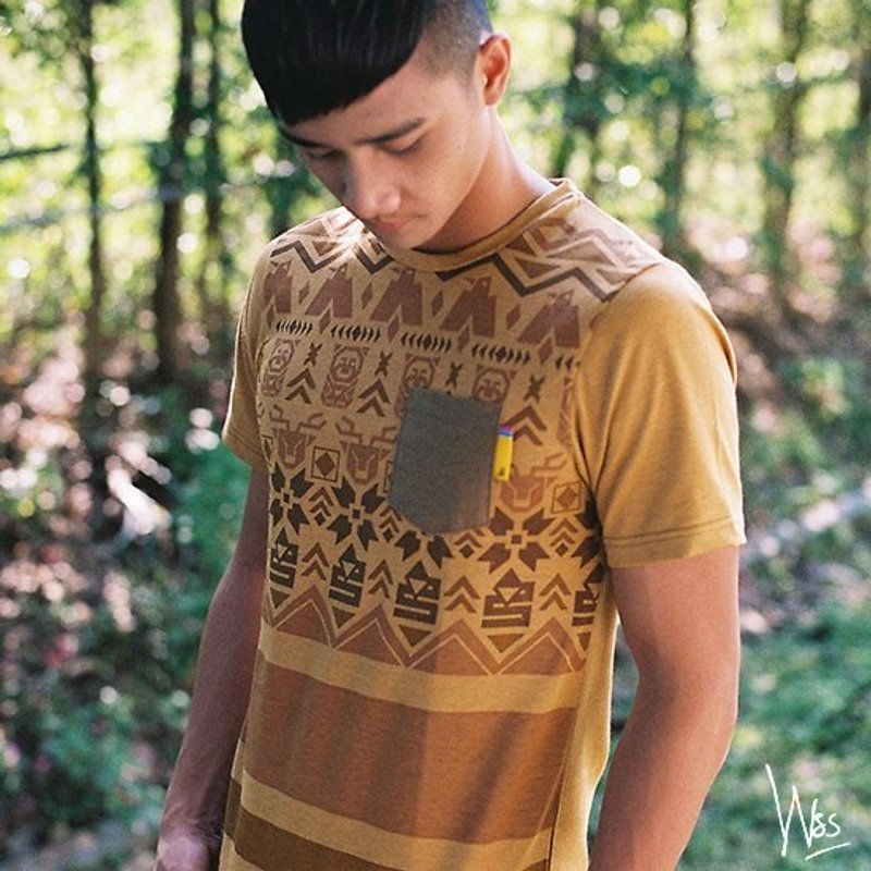 【零码特价】拜访森林 男版T-SHIRT - 男装上衣/T 恤 - 棉．麻 咖啡色