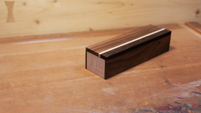 铁刀拼木铅笔盒 - 铅笔盒/笔袋 - 木头 咖啡色