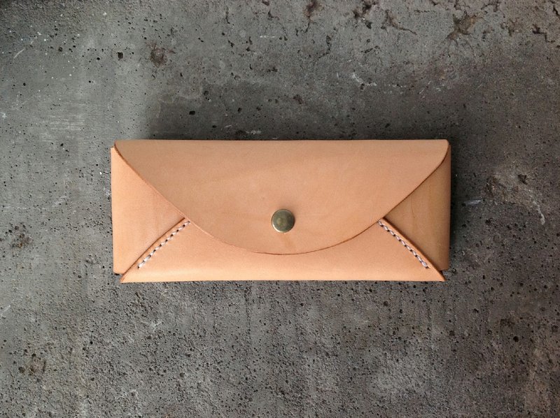 手工植鞣革 2way 笔袋/笔盒 - 铅笔盒/笔袋 - 真皮 多色