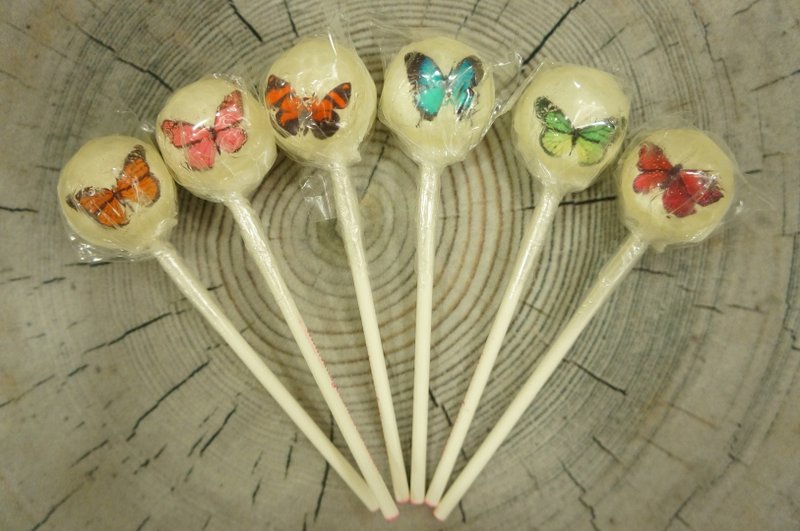 Vintage Confections colorful butterflies Lollipop 蝴蝶棒棒糖 - 零食/点心 - 新鲜食材 多色