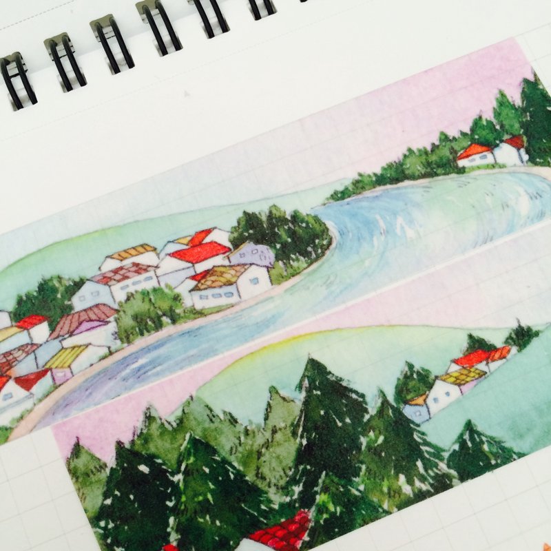 第二弹原创纸胶 Vltava Dream 纸胶带 - 纸胶带 - 纸 