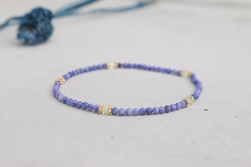 <☞ HAND IN HAND ☜> 苏打石-甜甜圈 手环 (0310) - 手链/手环 - 宝石 蓝色