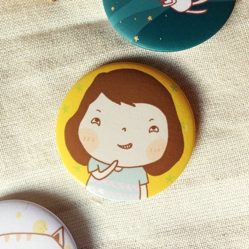 小星球徽章│嘿！女孩儿！ - 徽章/别针 - 防水材质 黄色
