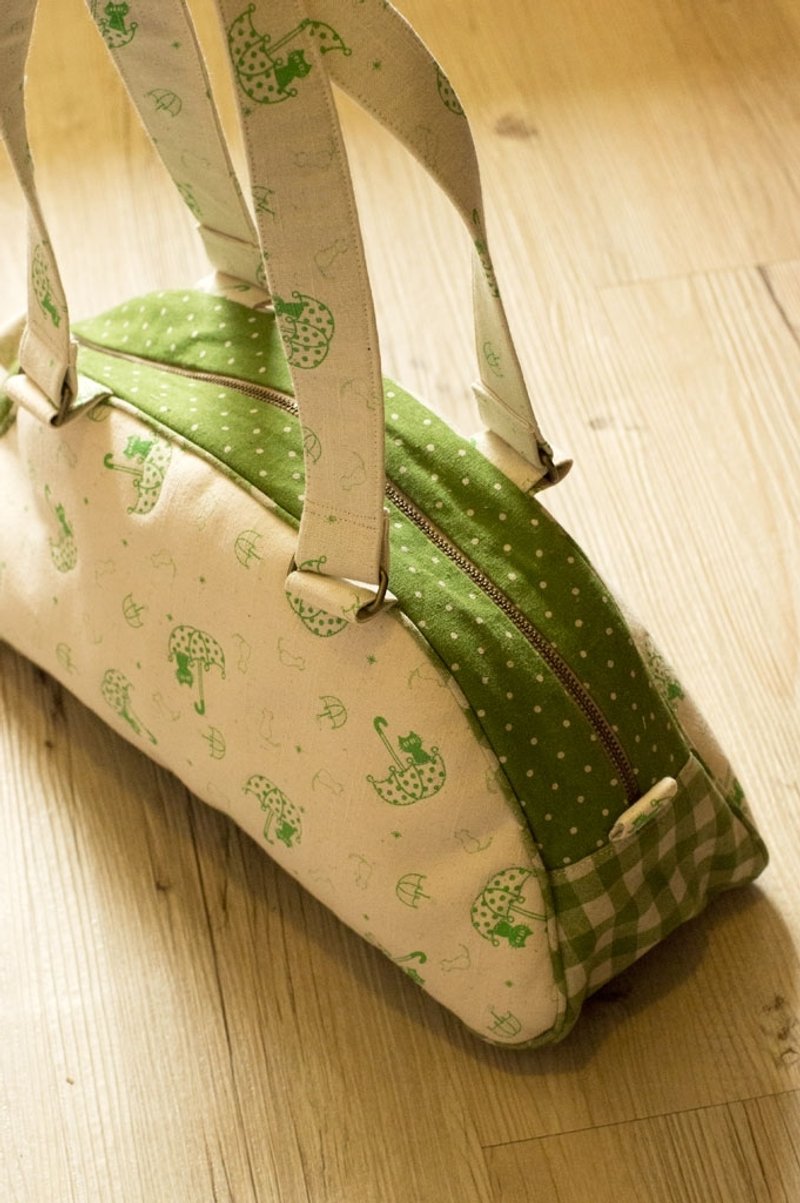 爱地球手作包*飞行猫手提包 | 选自己喜欢的布料 - 手提包/手提袋 - 其他材质 绿色