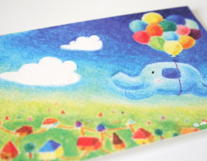 小象明信片 1套4张 - 卡片/明信片 - 纸 多色