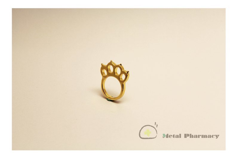 动物系列-猫爪戒-黄 - 戒指 - 其他金属 