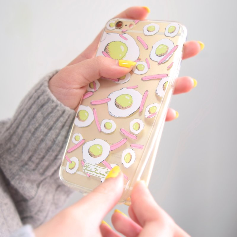 煎蛋香肠 iPhone Samsung手机壳 定制型号 刻字 OPPO 空压壳 食物手机壳 可爱动物 插画 质感 生日礼物 交换礼物 圣诞礼物 Sony保护套 - 手机壳/手机套 - 塑料 黄色