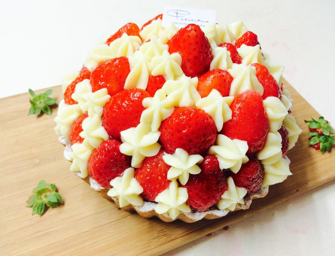 【Felicitas Pâtissérie】XL草莓塔‬ Strawberry custard(季节限定) - 咸派/甜派 - 新鲜食材 红色