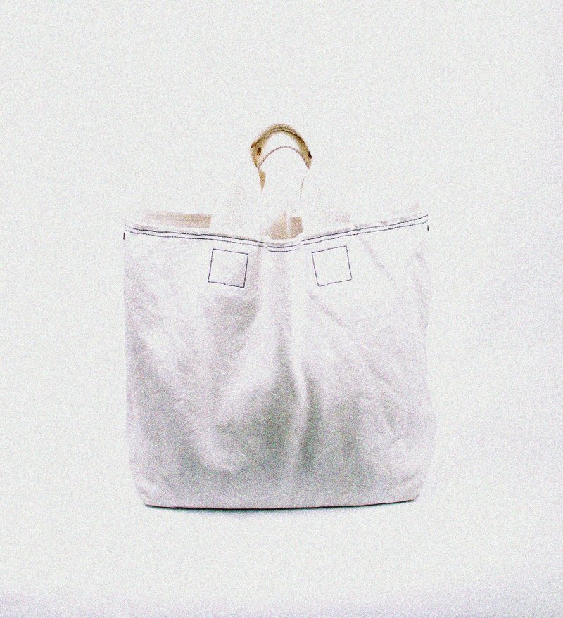 不修边。帆布。袋 - 手提包/手提袋 - 其他材质 白色