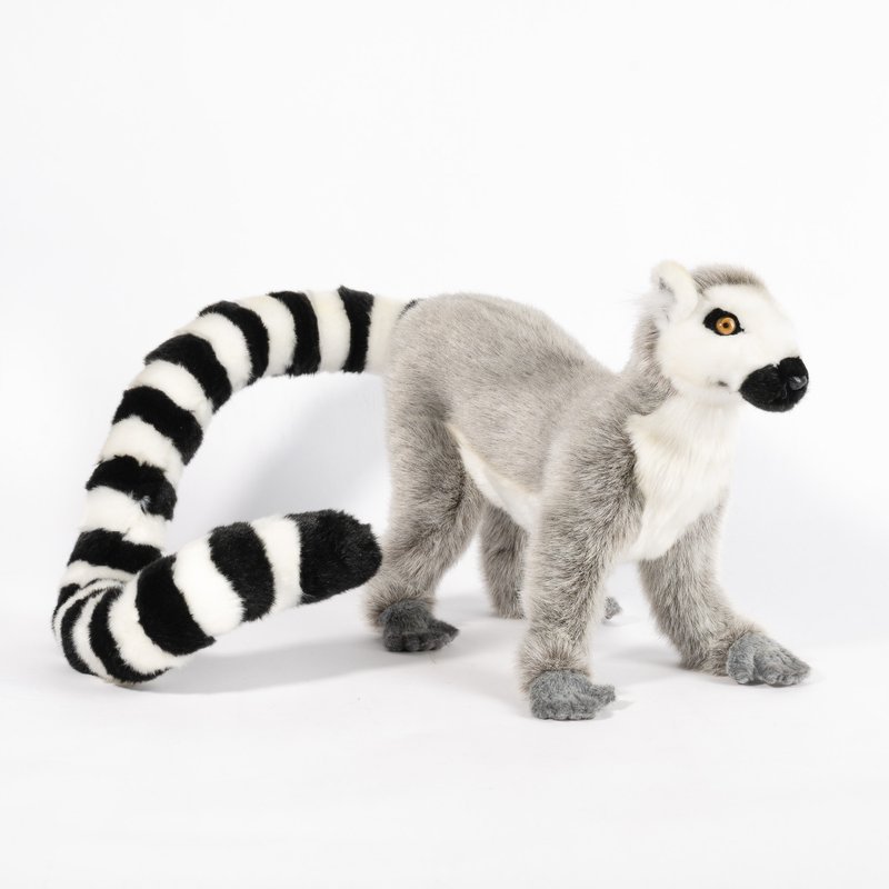 Hansa 6854-环尾狐猴站姿 48厘米 - 玩偶/公仔 - 环保材料 灰色