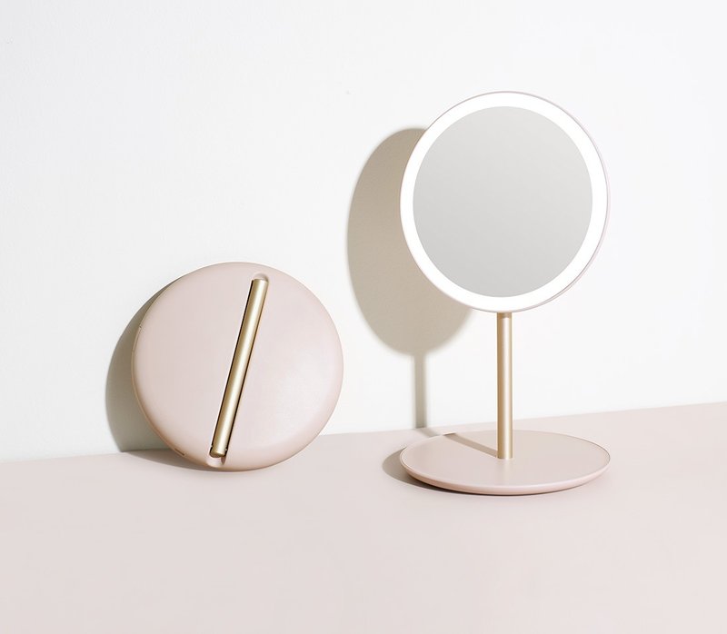 折叠旅行美妆镜 TRAVEL MAKEUP MIRROR - 彩妆刷具/镜子/梳子 - 塑料 白色
