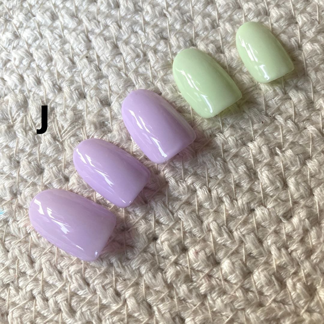 甲片简单款式 双色J - 指甲油/指甲贴 - 其他材质 紫色