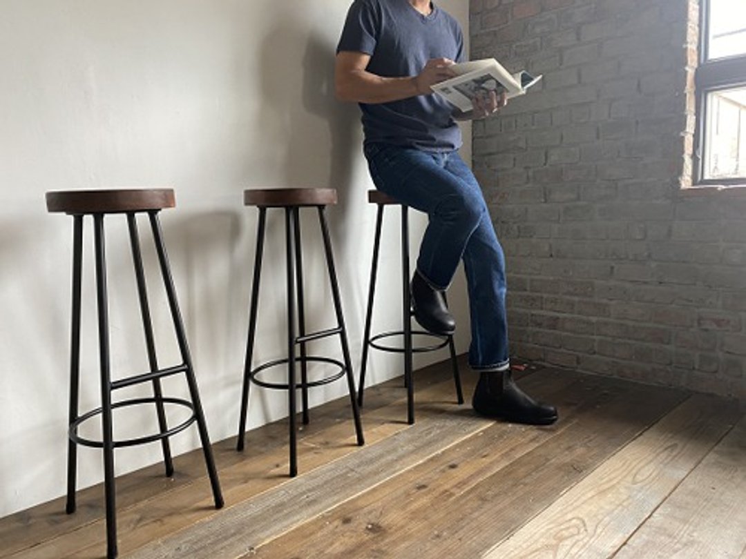 Limited quantity WS-H800-LS high stool with footrest chair chair leg step chair solid wood counter chair - 其他家具 - 木头 