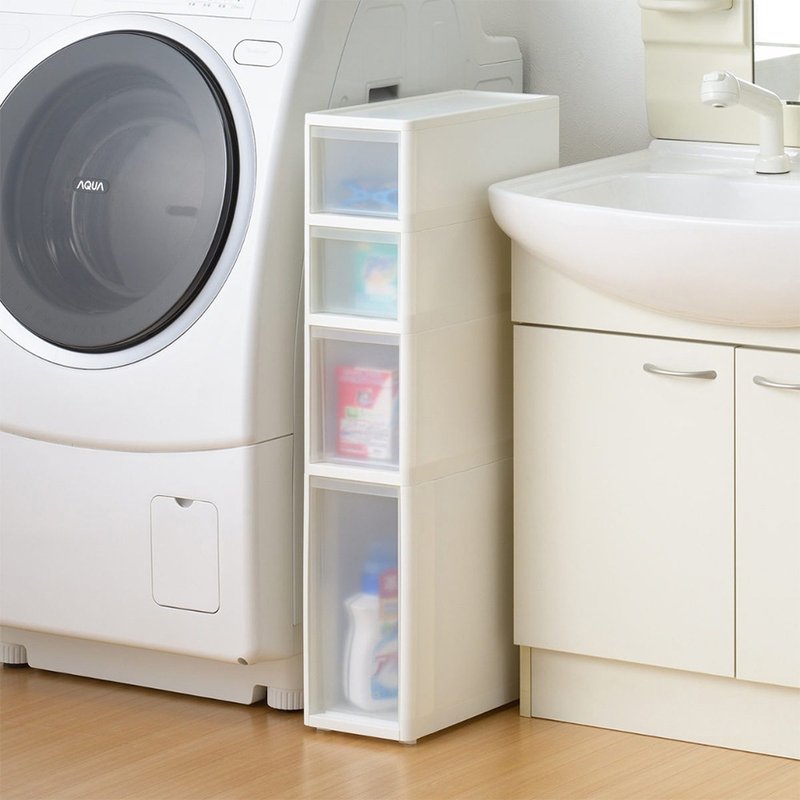 日本JEJ ASTAGE 日制移动式抽屉隙缝柜-18cm宽 - 收纳用品 - 塑料 白色