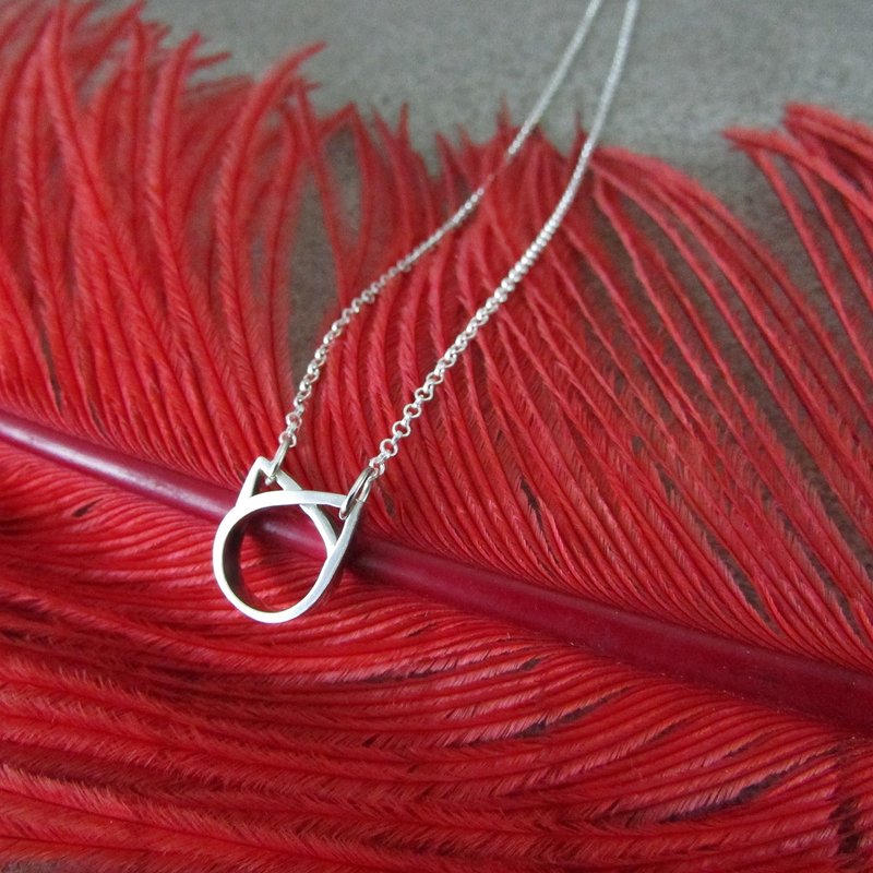 cat necklace_小猫项链 925银 限量 定制 喵星人 毛孩 动物 - 项链 - 银 银色