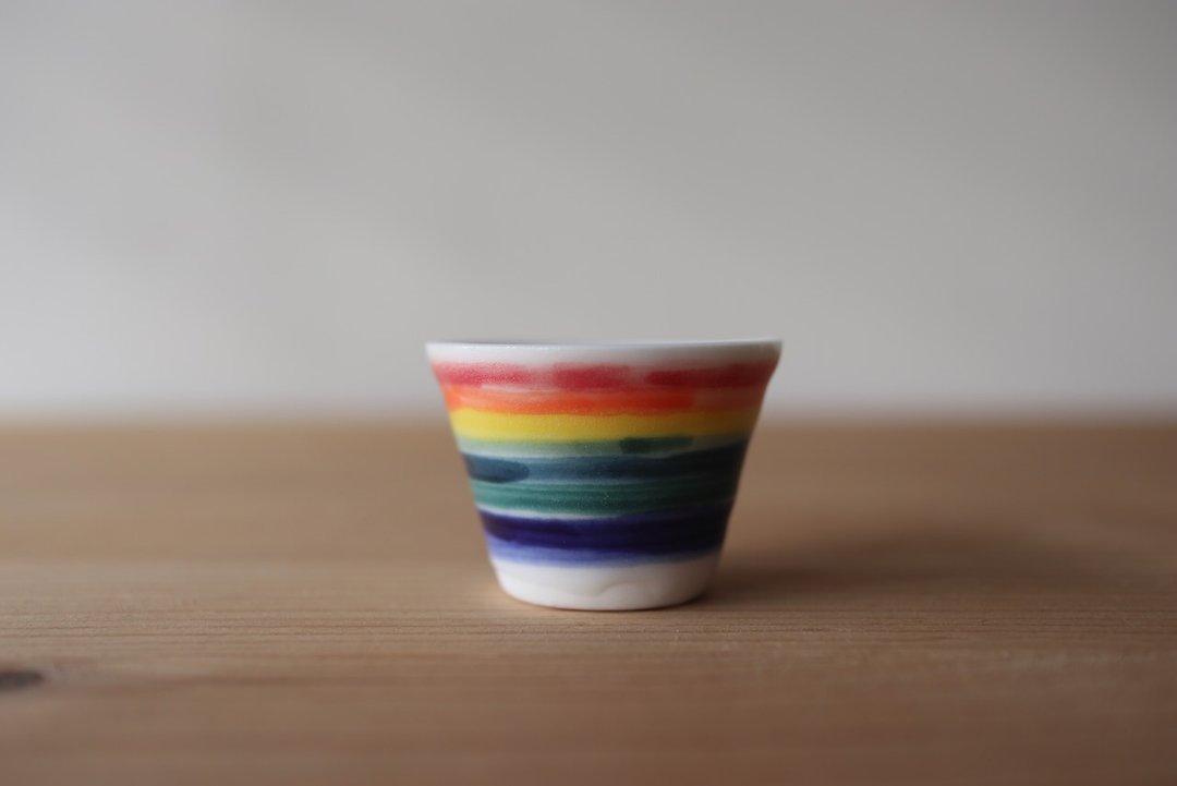 迷你彩虹小茶杯 - 茶具/茶杯 - 瓷 多色