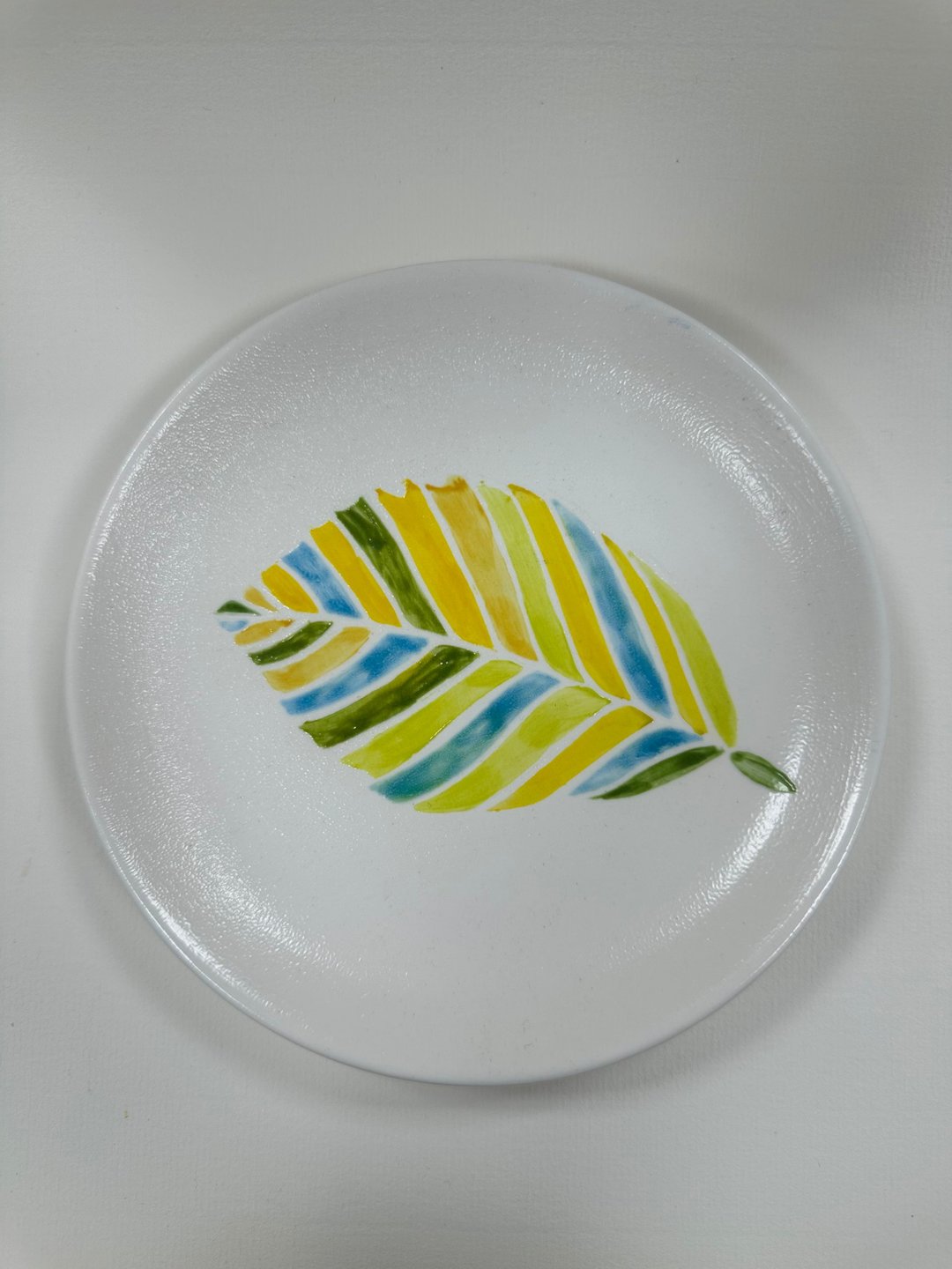 台湾制造 纯手工绘制盘 植感系列  叶片点心盘 仅有一件 - 盘子/餐盘/盘架 - 瓷 绿色
