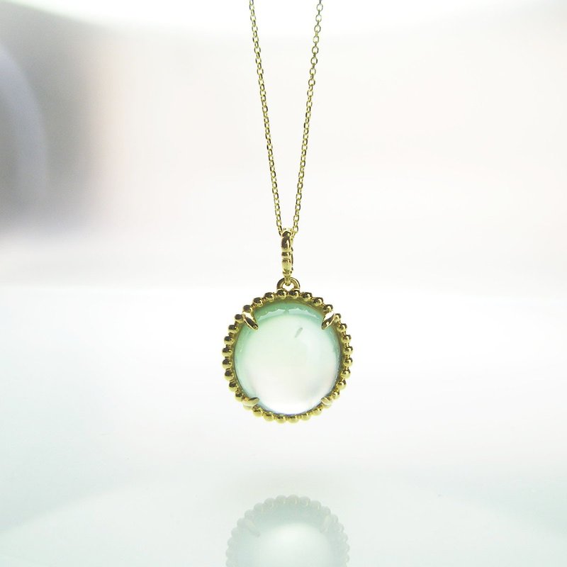 14K金 葡萄石项链 - 项链 - 贵金属 金色