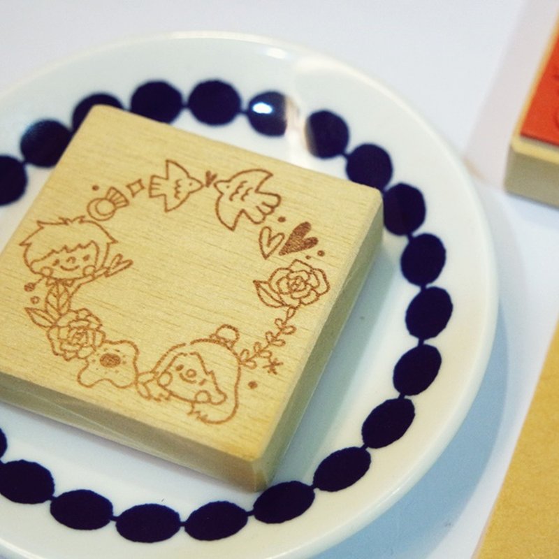 印章 / 小情人留言框 - 喜帖 - 塑料 橘色