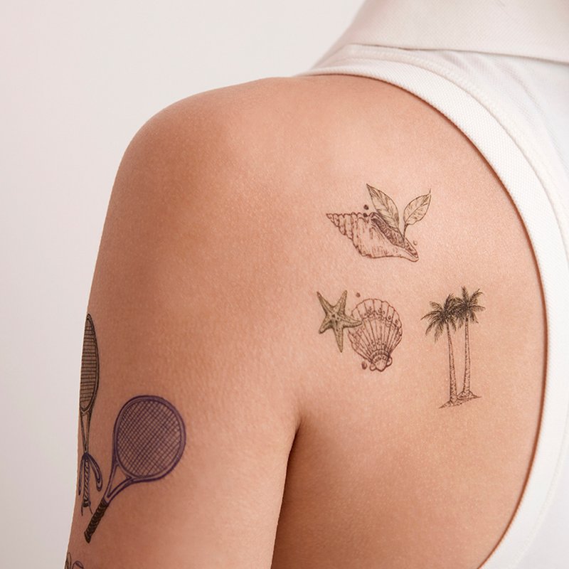 【哑光纹身贴纸】香港设计 | 刮刮纹身贴刺青贴 - 度假风情 - 纹身贴 - 其他材质 