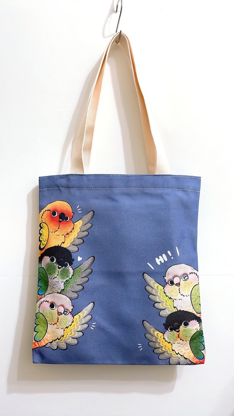 Rolia's 手作 【SAY HI !系列】小太阳/金太阳 帆布袋(灰紫) - 侧背包/斜挎包 - 聚酯纤维 