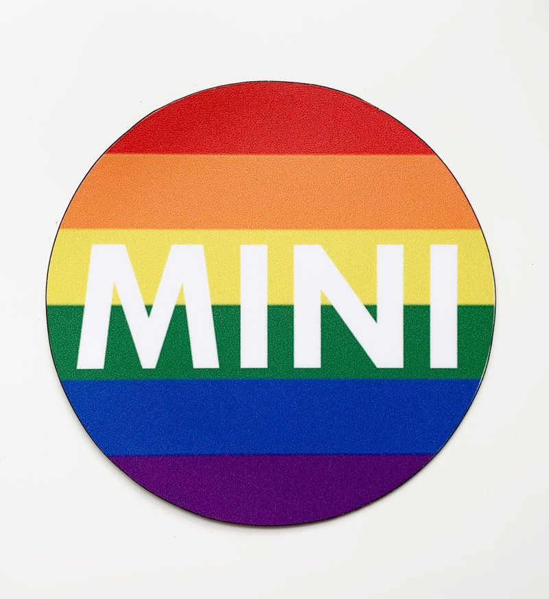 磁铁车贴- Mini彩虹 | 独家设计Mini汽车 | Monk - 冰箱贴/磁贴 - 防水材质 卡其色