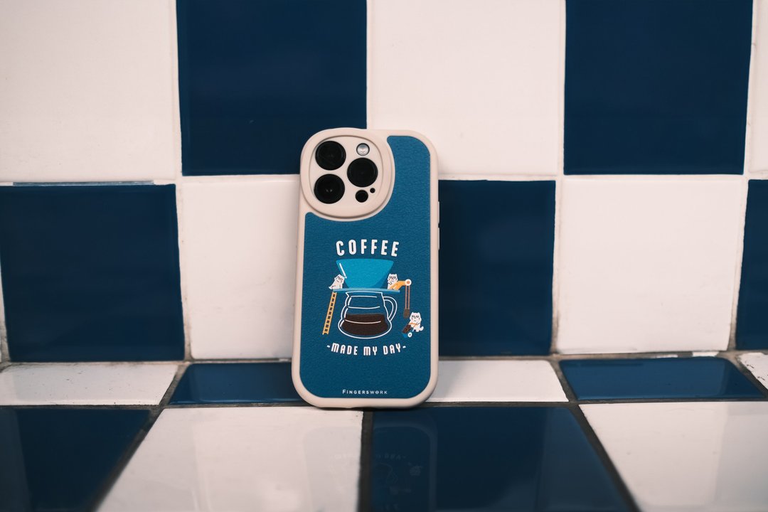 Coffee Made My Day 防摔手机壳 - 手机壳/手机套 - 塑料 蓝色