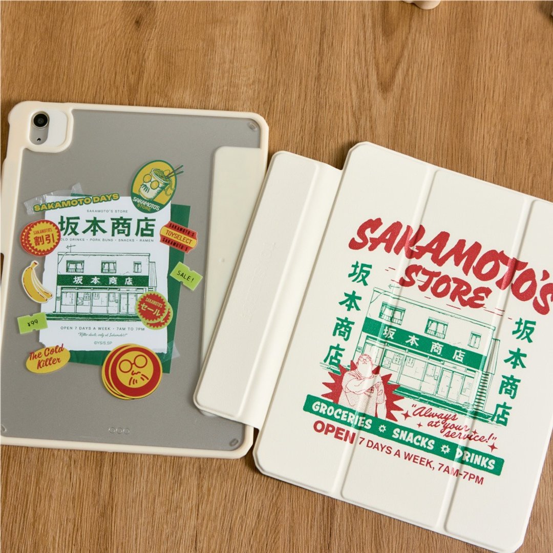 坂本日常商店海报强悍磁吸 iPad 三折/Y 折保护壳 - 平板/电脑保护壳 - 塑料 多色