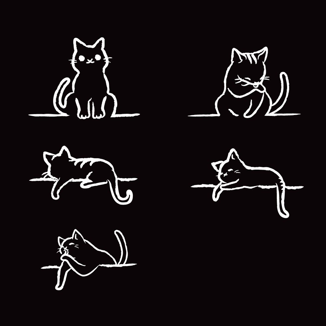 墙上的猫 猫奴 猫咪 反光贴纸 车贴 猫 可爱 汽车 安全帽 摩托车 - 贴纸 - 防水材质 
