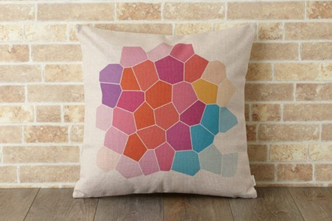 Cushion cover 45 × 45cm Scandinavian design Natural Linen center block jubileecushionse620 - 摆饰 - 棉 