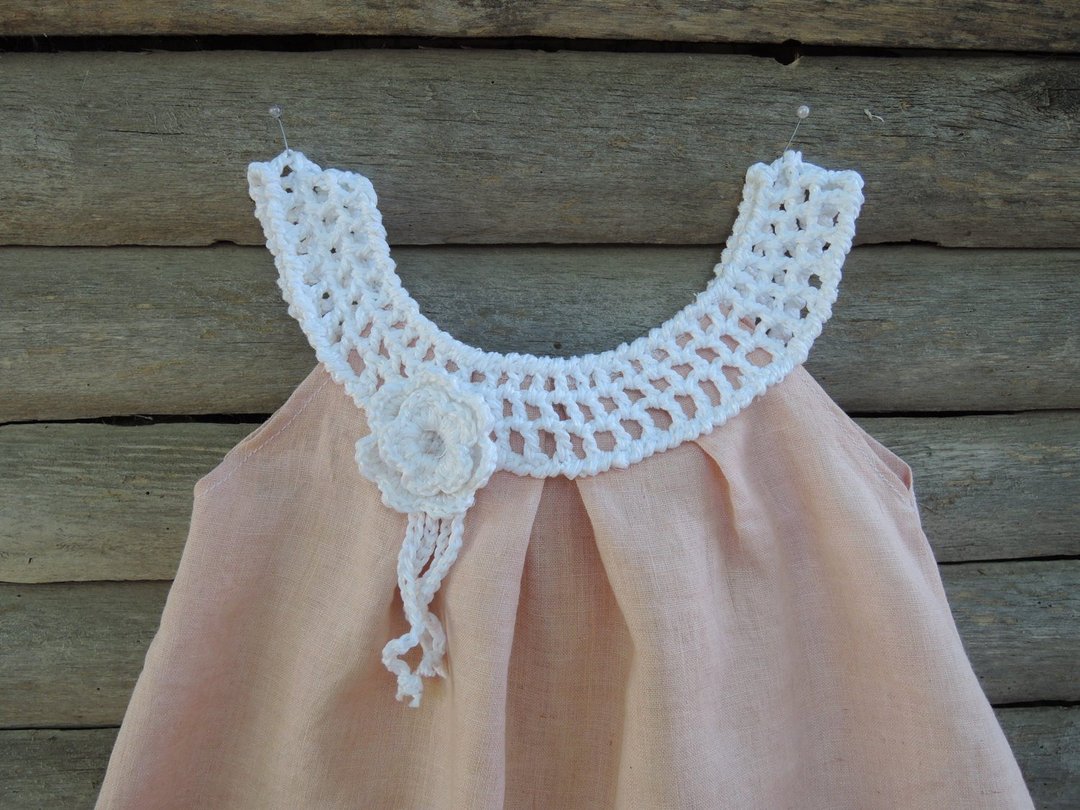 Pinc baby Toddler girl dress Newborn Months Preemie Princess Party baby dress - 童装礼服/连衣裙 - 亚麻 粉红色