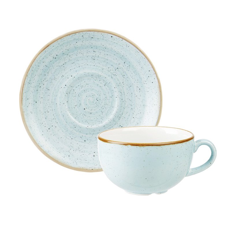 英国Churchill STONECAST点藏系列蛋青色360ml杯盘组(12盎司) - 咖啡杯/马克杯 - 瓷 蓝色