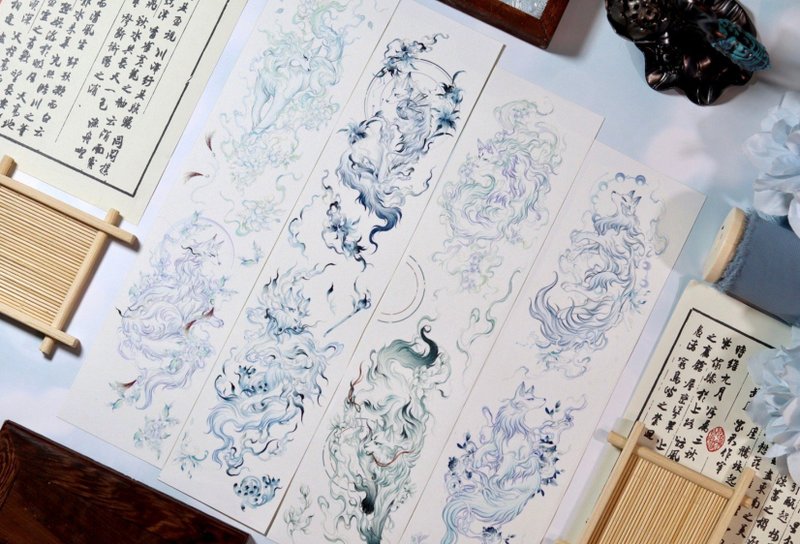 天狼佑月 PET 和纸胶带 贝壳光 台灣大年 10米卷 - 纸胶带 - 其他材质 多色