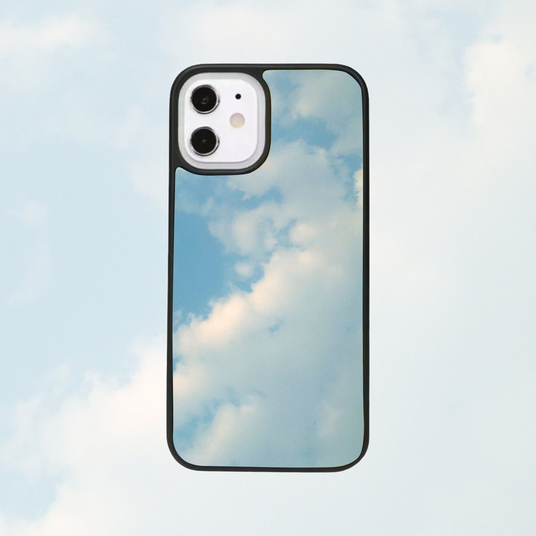 客制手机壳 iPhone 14 13 12 Pro手机壳三星 天上的云 32 - 手机壳/手机套 - 塑料 黑色